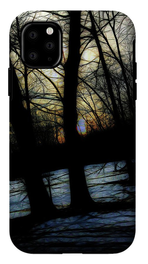 Winter Twilight Teases the Woods - Phone Case