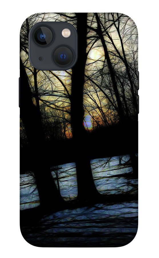 Winter Twilight Teases the Woods - Phone Case