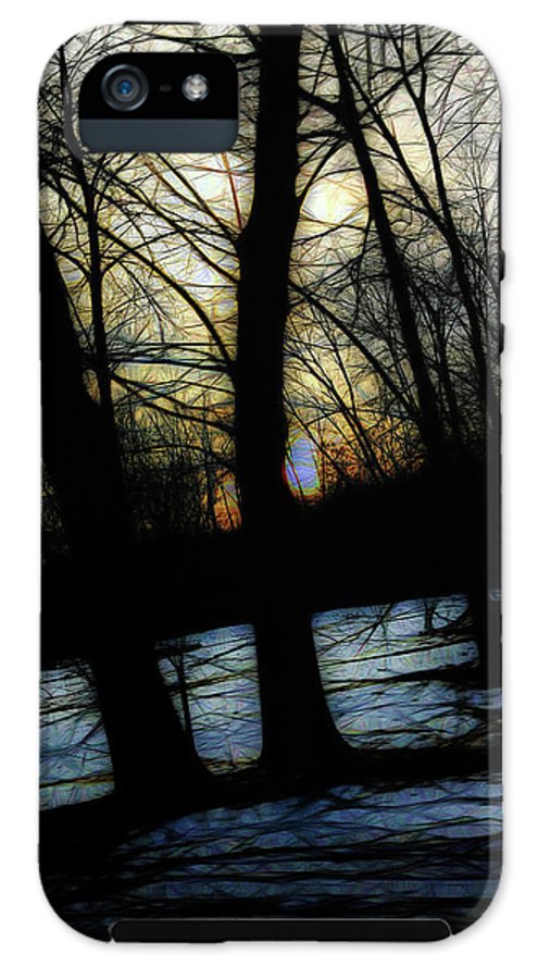Winter Twilight Teases the Woods - Phone Case