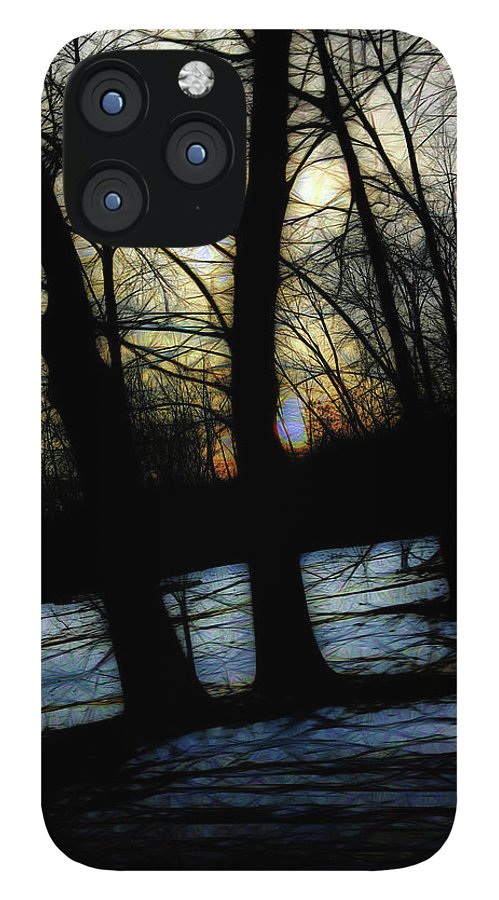 Winter Twilight Teases the Woods - Phone Case