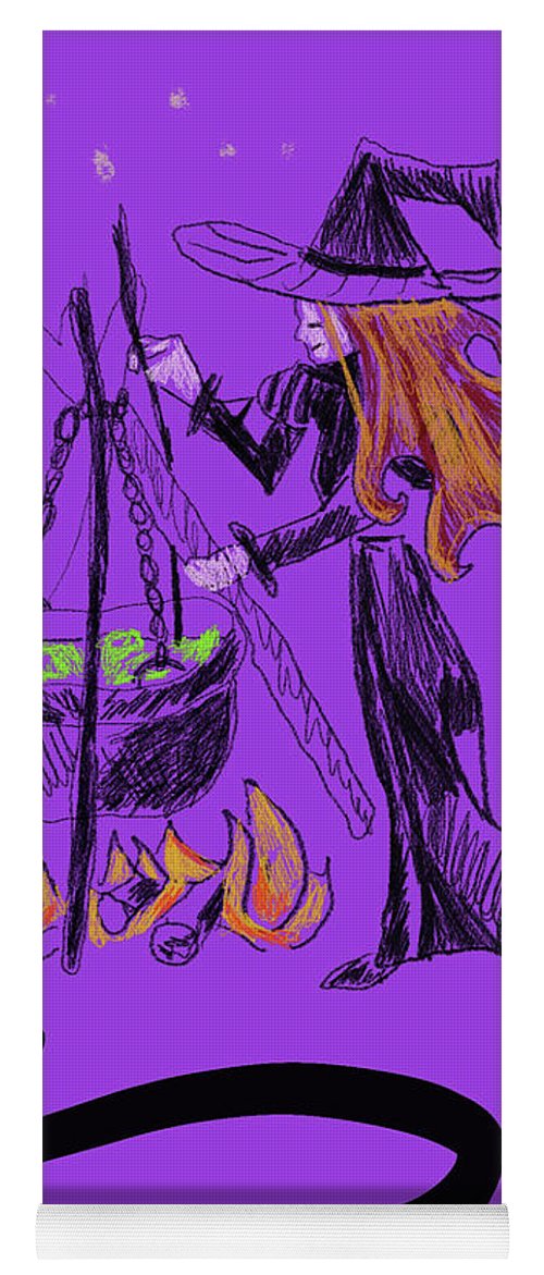 Witch Cat Cauldron - Yoga Mat