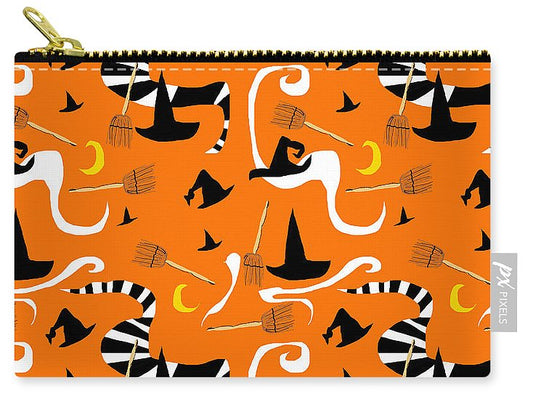Witches Hats and Brooms - Carry-All Pouch