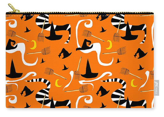 Witches Hats and Brooms - Carry-All Pouch