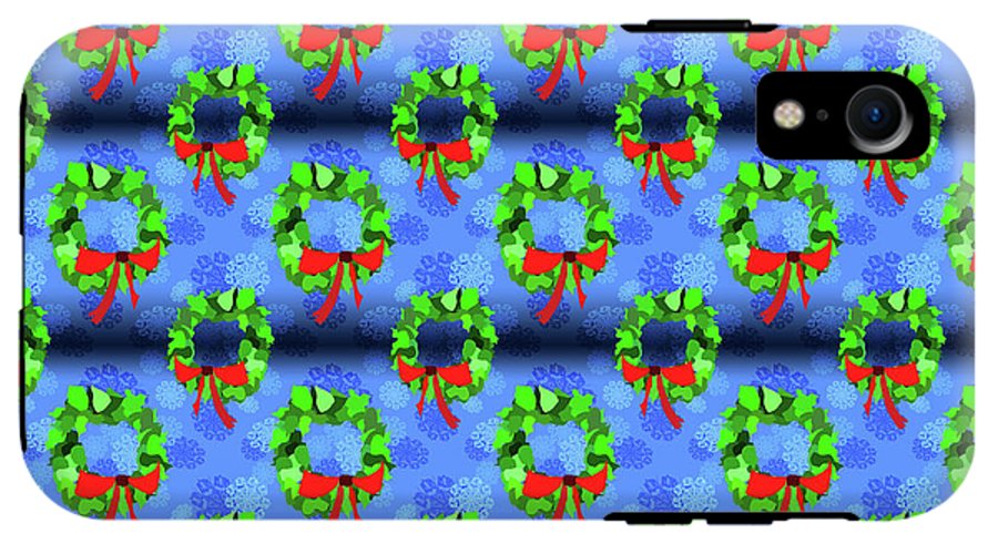 Wreath Christmas Pattern - Phone Case