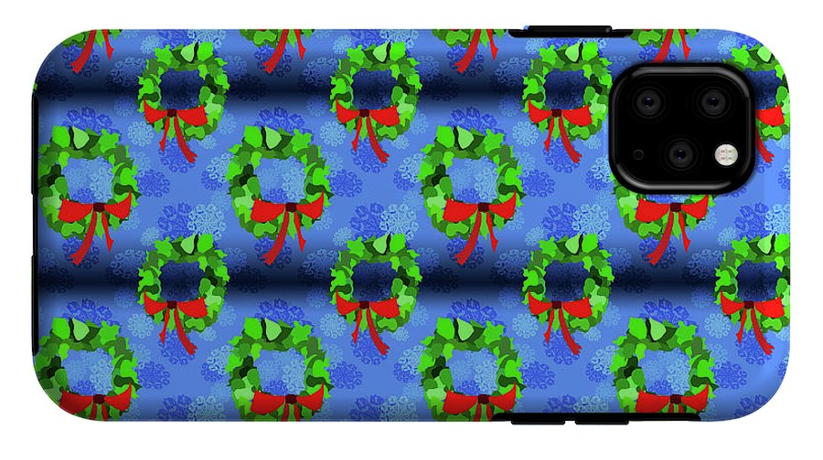 Wreath Christmas Pattern - Phone Case