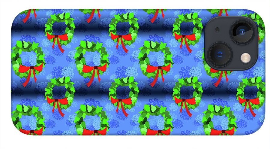 Wreath Christmas Pattern - Phone Case
