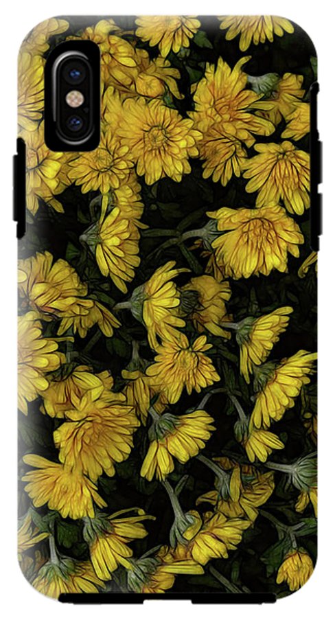 Yellow Mums Walk - Phone Case