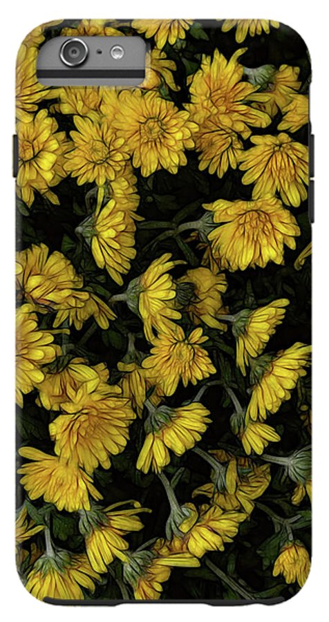 Yellow Mums Walk - Phone Case