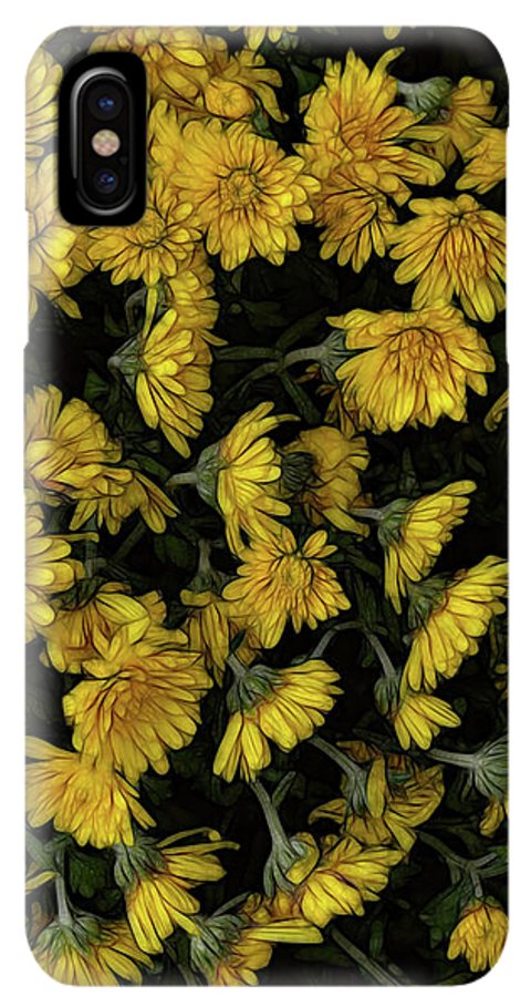Yellow Mums Walk - Phone Case
