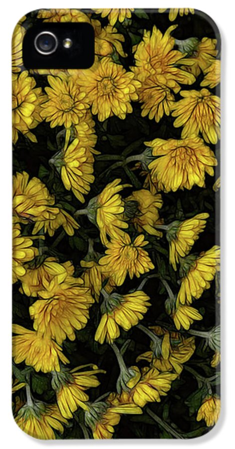 Yellow Mums Walk - Phone Case
