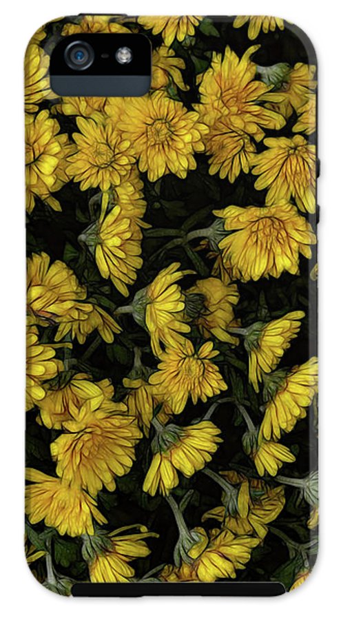 Yellow Mums Walk - Phone Case