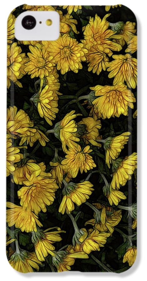 Yellow Mums Walk - Phone Case