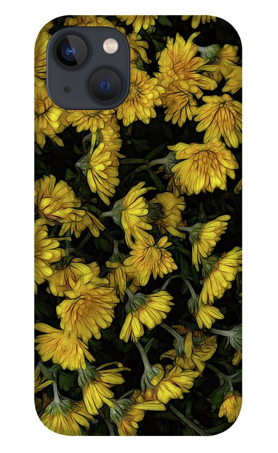 Yellow Mums Walk - Phone Case
