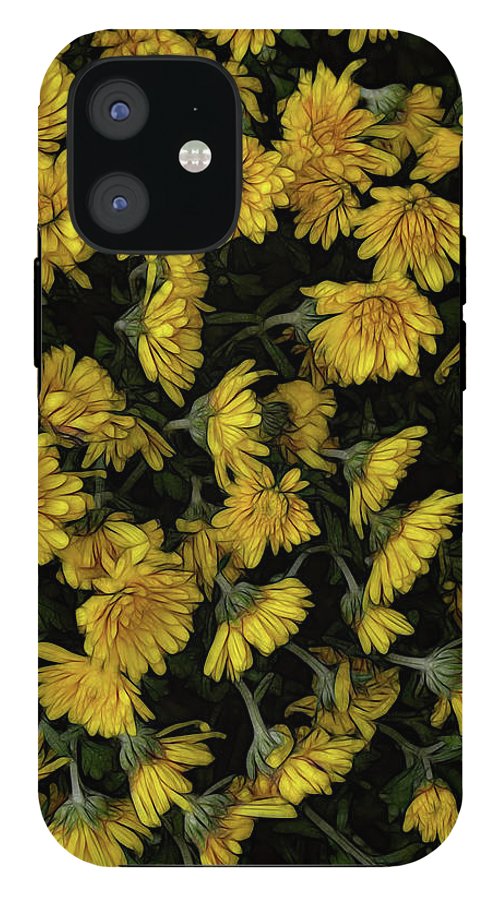 Yellow Mums Walk - Phone Case