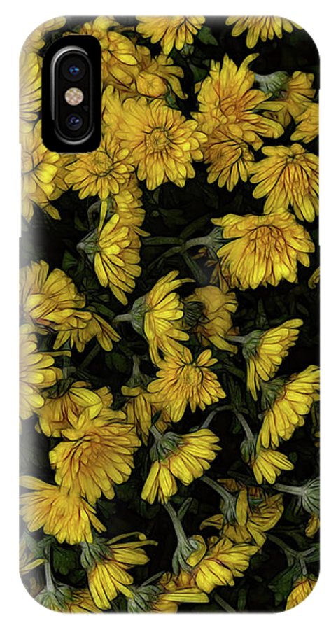 Yellow Mums Walk - Phone Case