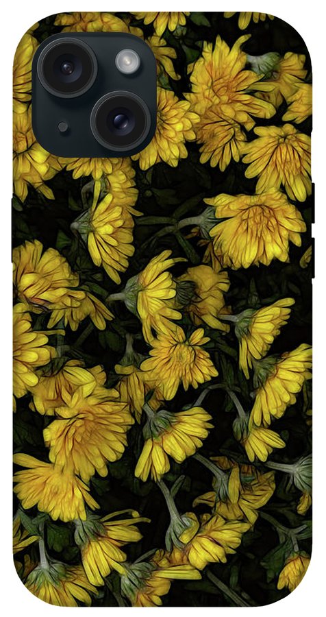 Yellow Mums Walk - Phone Case