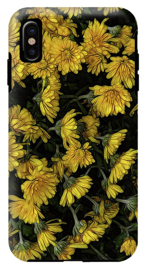 Yellow Mums Walk - Phone Case