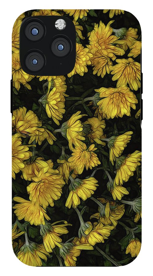 Yellow Mums Walk - Phone Case