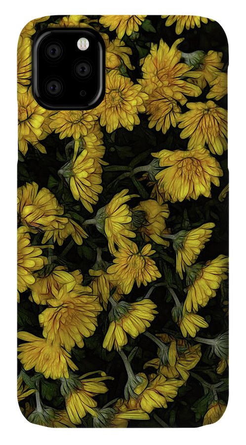 Yellow Mums Walk - Phone Case