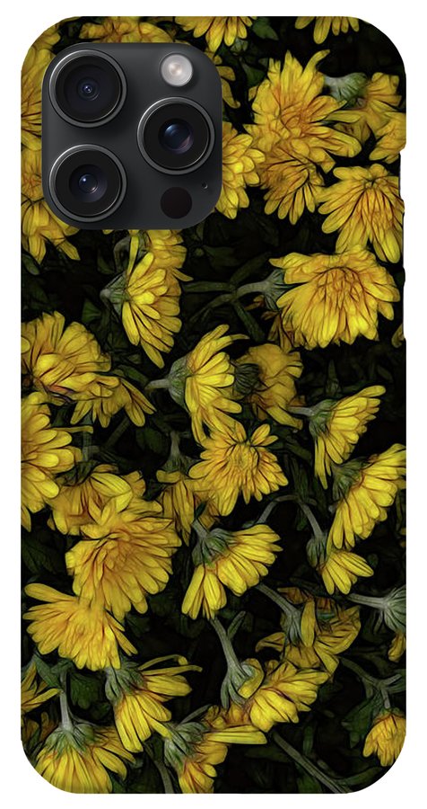 Yellow Mums Walk - Phone Case
