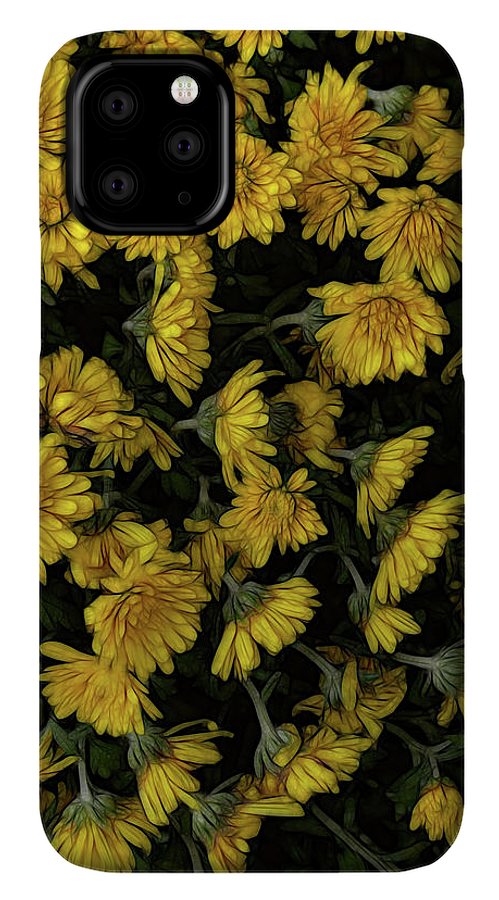 Yellow Mums Walk - Phone Case