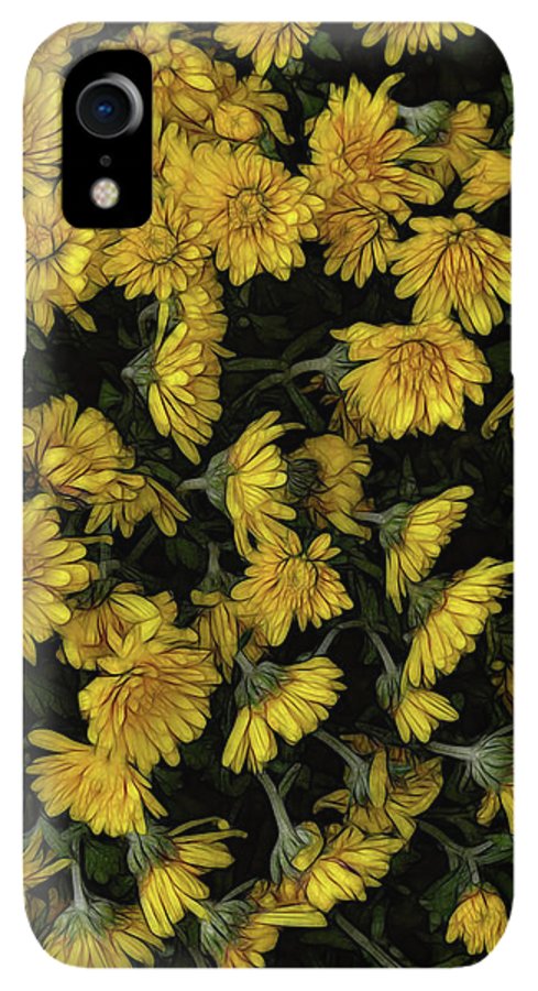 Yellow Mums Walk - Phone Case
