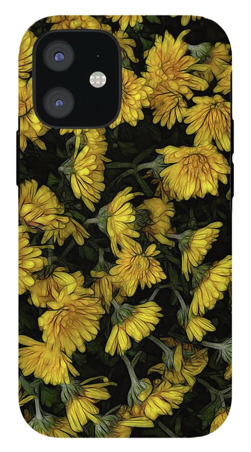 Yellow Mums Walk - Phone Case
