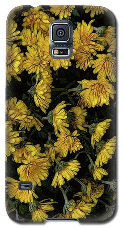 Yellow Mums Walk - Phone Case