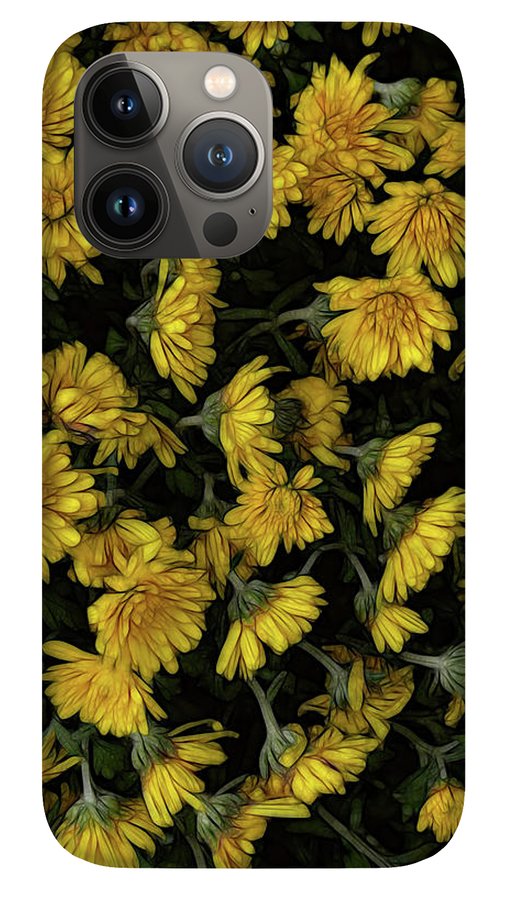 Yellow Mums Walk - Phone Case