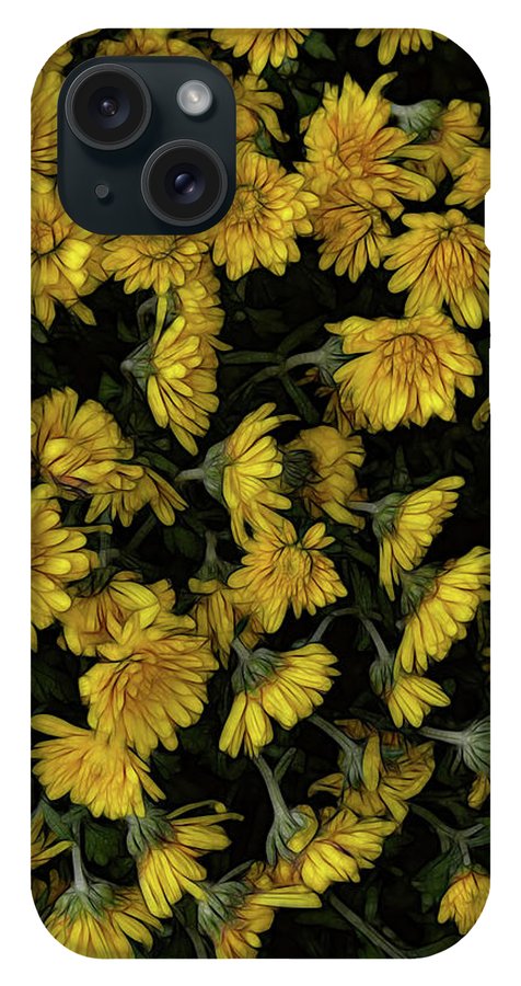 Yellow Mums Walk - Phone Case