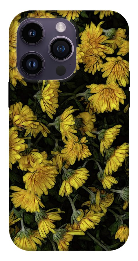 Yellow Mums Walk - Phone Case