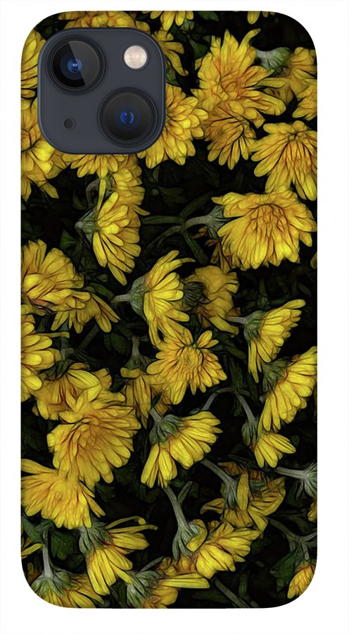 Yellow Mums Walk - Phone Case