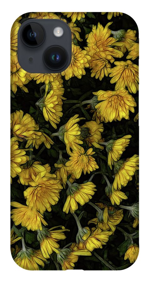 Yellow Mums Walk - Phone Case