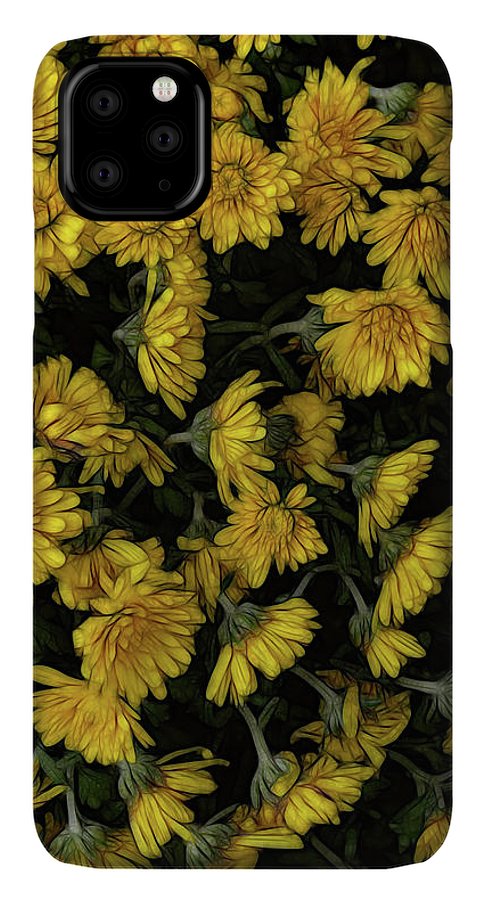 Yellow Mums Walk - Phone Case
