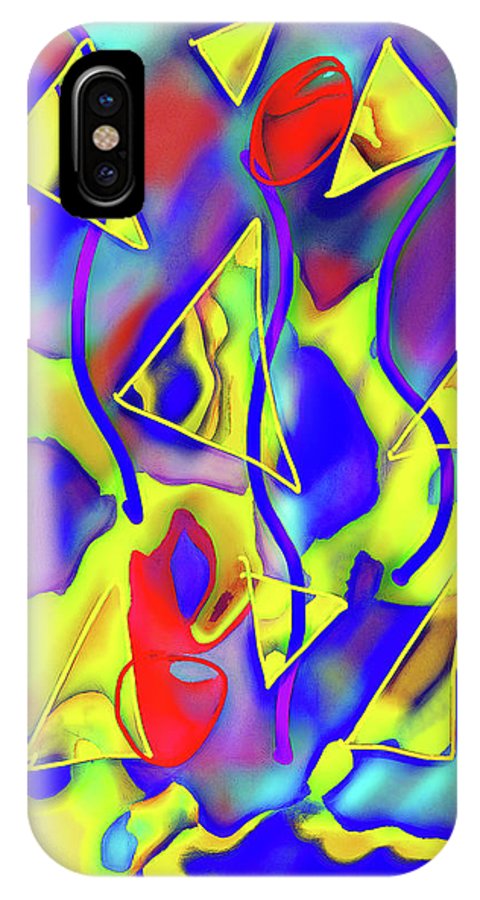 Yellow Triangles Abstract - Phone Case