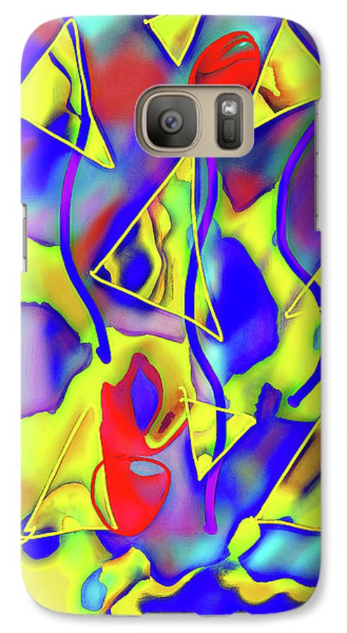 Yellow Triangles Abstract - Phone Case
