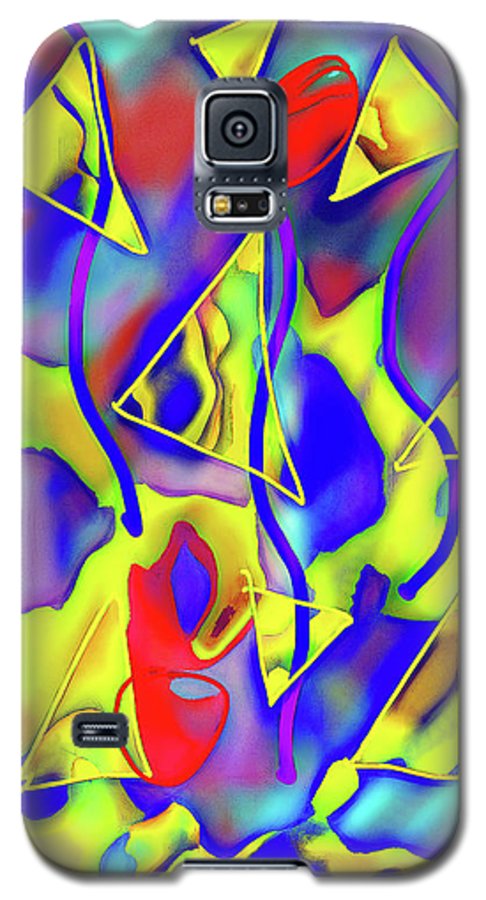 Yellow Triangles Abstract - Phone Case