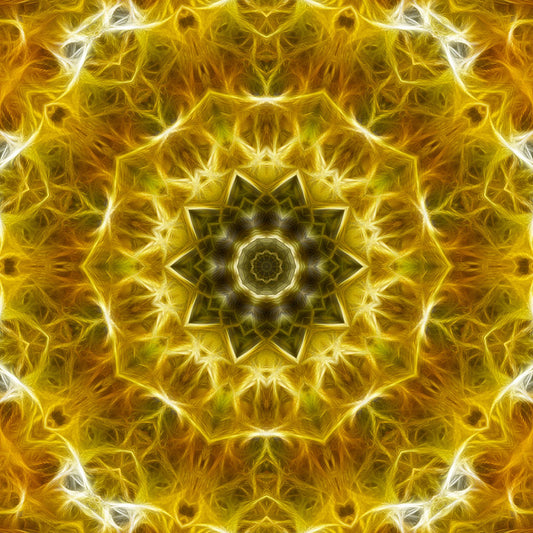 Yellow Gold Kaleidoscope Digital Image Download