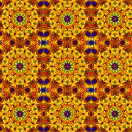 Yellow Kaleidoscope Digital Image Download