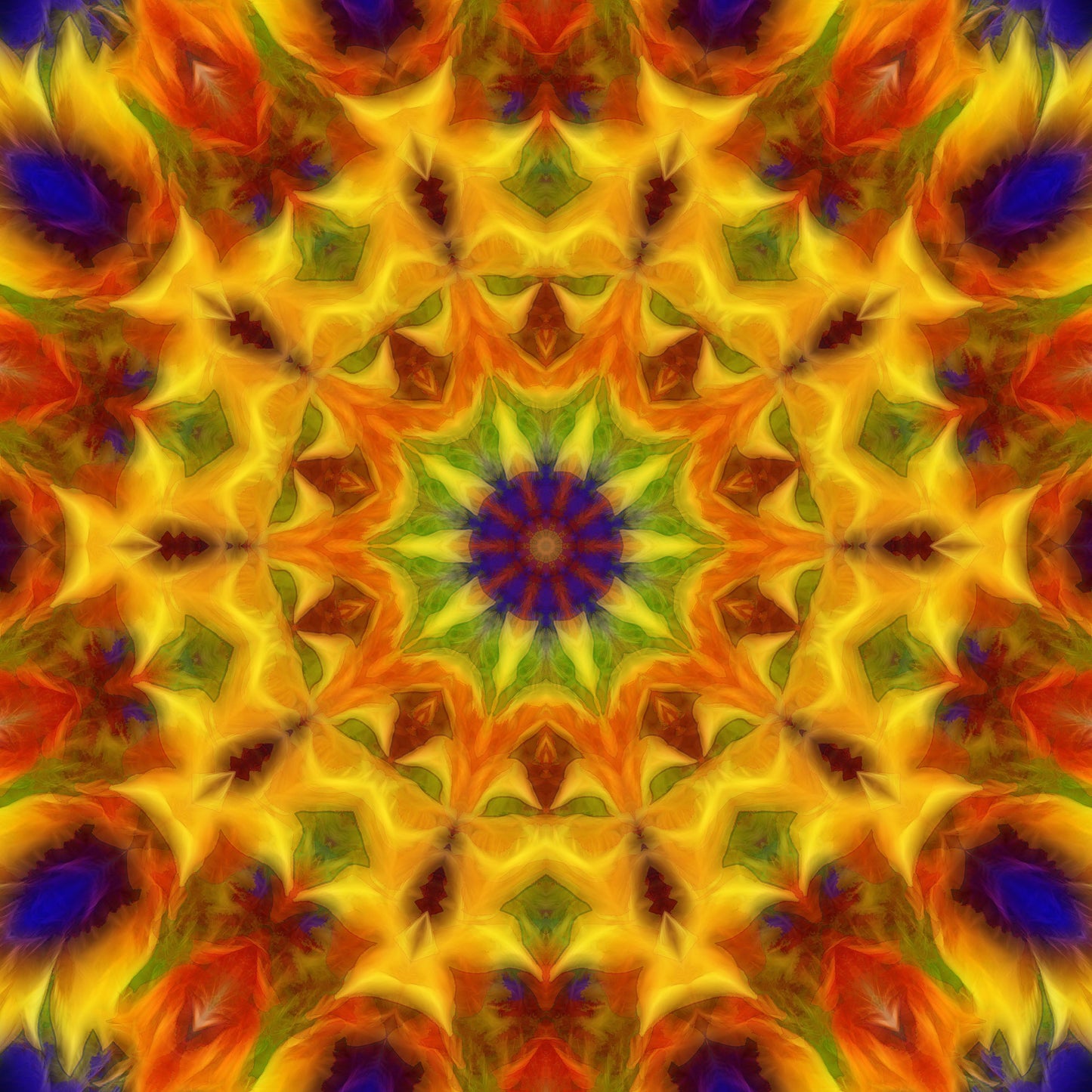 Yellow Kaleidoscope 2 Digital Image Download