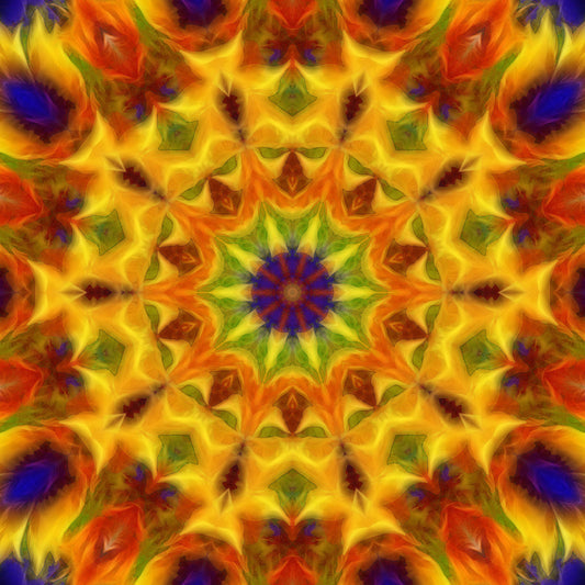 Yellow Kaleidoscope 2 Digital Image Download